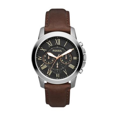 Fossil Grant Chronograph Leather Watch Brown, FS4813 FOSSIL®